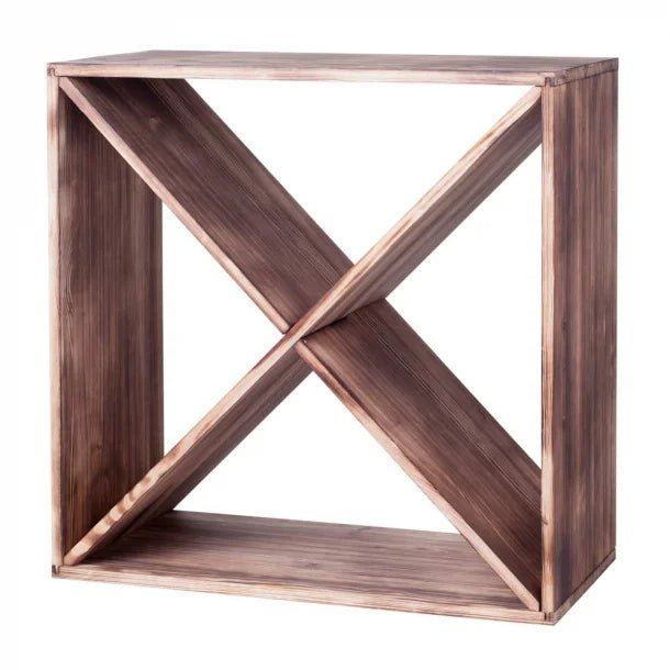 X Module Burnt Pine Cube Wine Rack Wine Rack Store