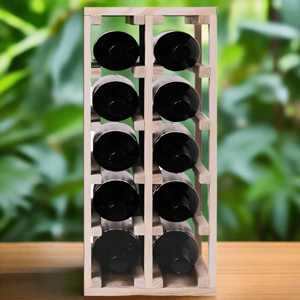 10 Bottles Oak Wine Rack - Wine Rack Store