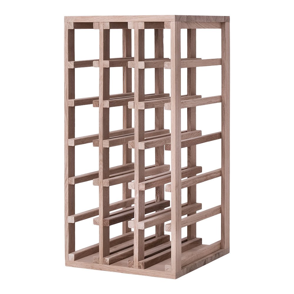 18 Bottles Oak Wine Rack - Wine Rack Store