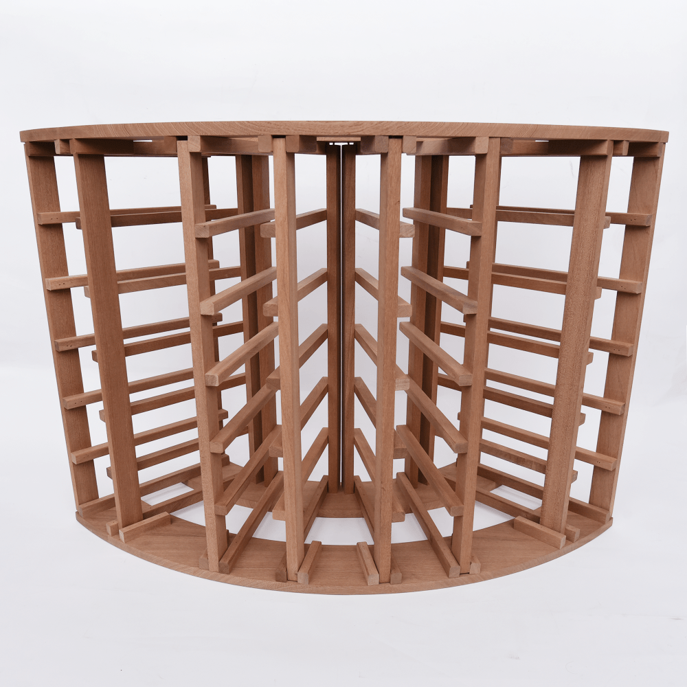 24 bottle Sapele Hardwood Corner Wine Rack - Wine Rack Store