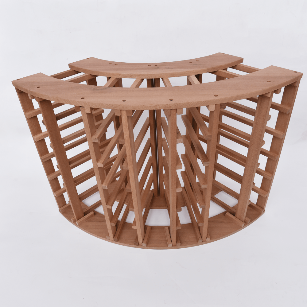 24 bottle Sapele Hardwood Corner Wine Rack - Wine Rack Store