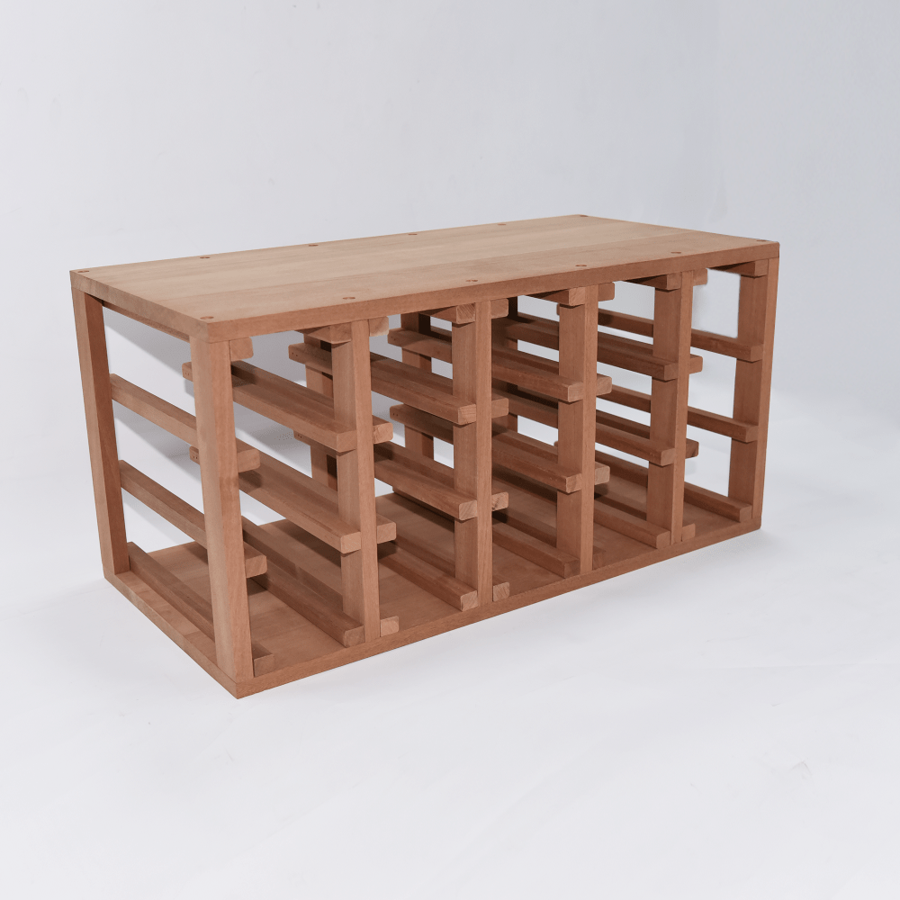 Sapele Hardwood 30 Bottles Wine Rack - Wine Rack Store