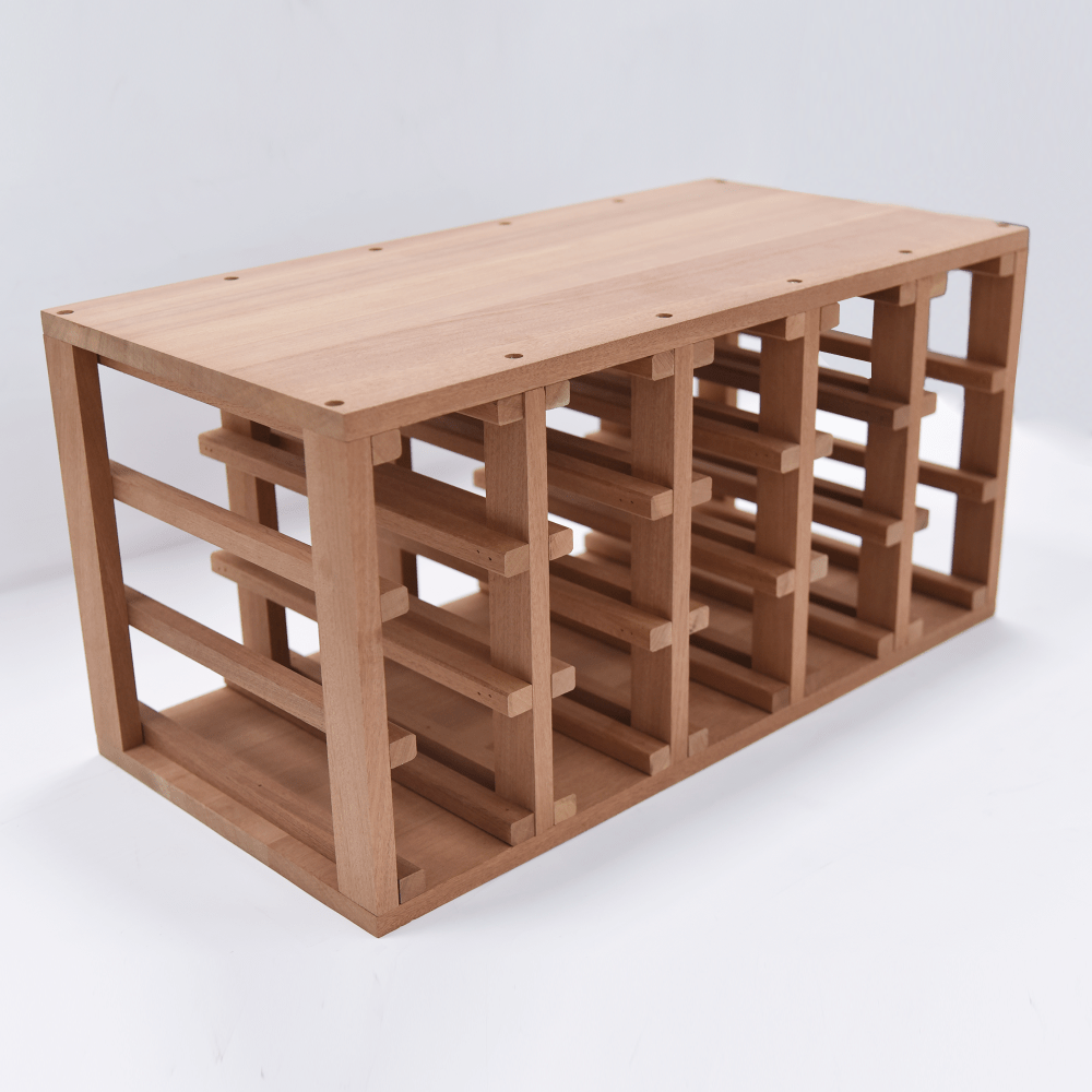 Sapele Hardwood 30 Bottles Wine Rack - Wine Rack Store