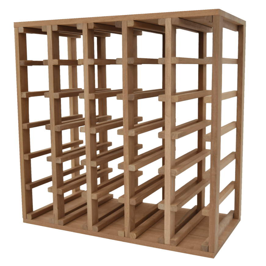 Sapele Hardwood 30 Bottles Wine Rack - Wine Rack Store