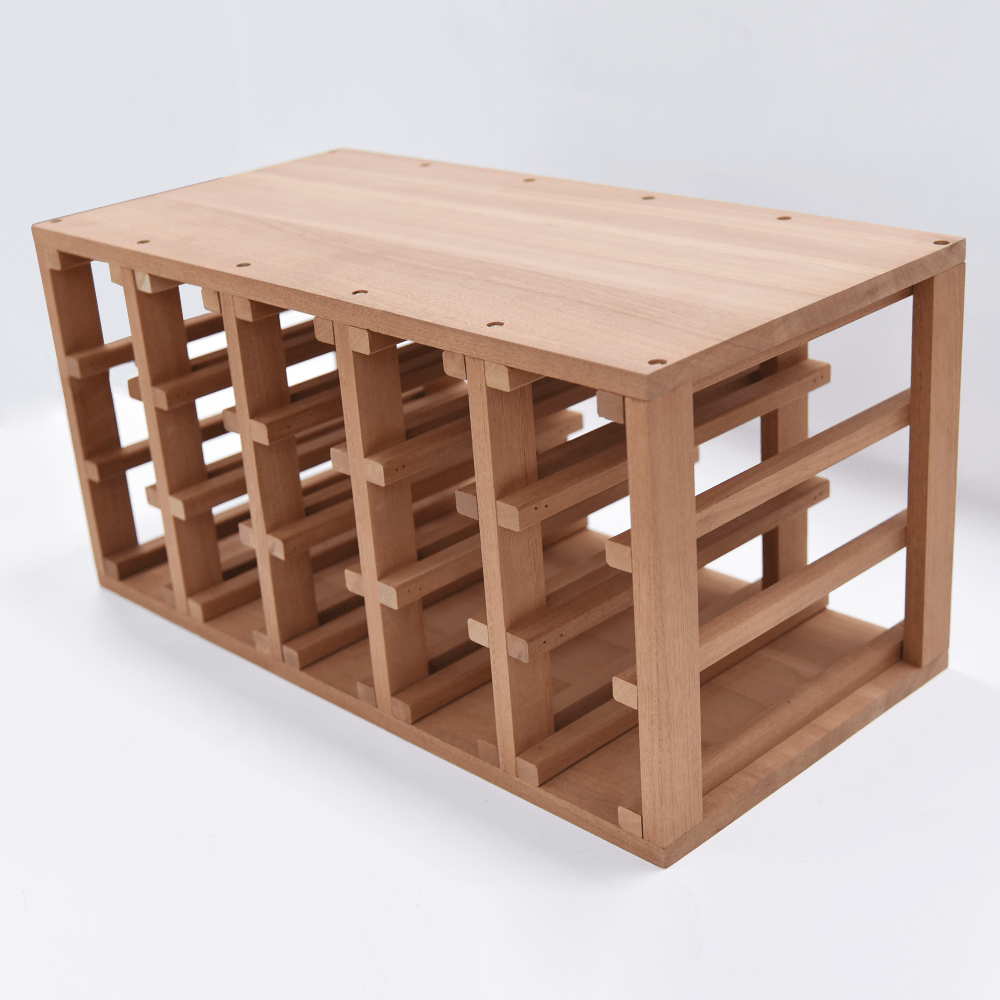 Sapele Hardwood 30 Bottles Wine Rack - Wine Rack Store