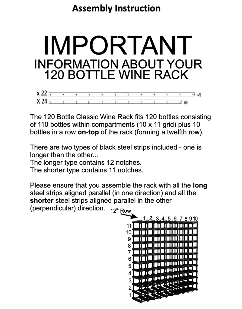 120 Bottles Classic Line Wine Rack - Wine Rack Store