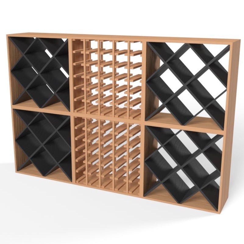 180 Bottles Diamond Wine Rack Set - Style 1.