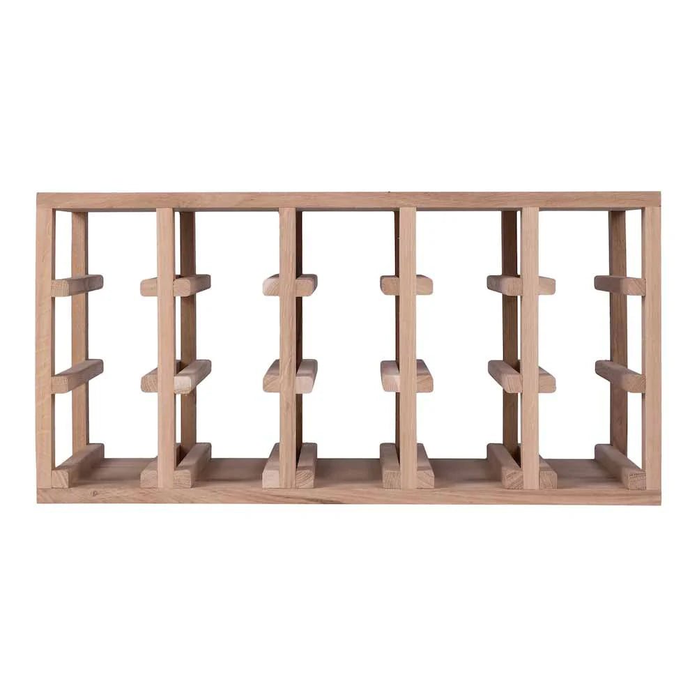 Solid Oak Canvas Cube Wine Rack - Wine Rack Store