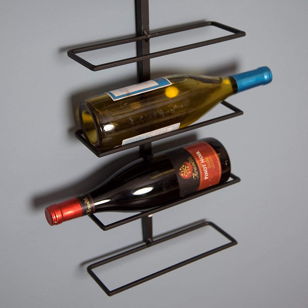 9 Bottles Wall Mounted Wine Rack | Black | Wine Rack Store