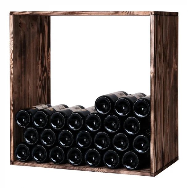 Cube Module Burnt Pine Wine Rack - Wine Rack Store